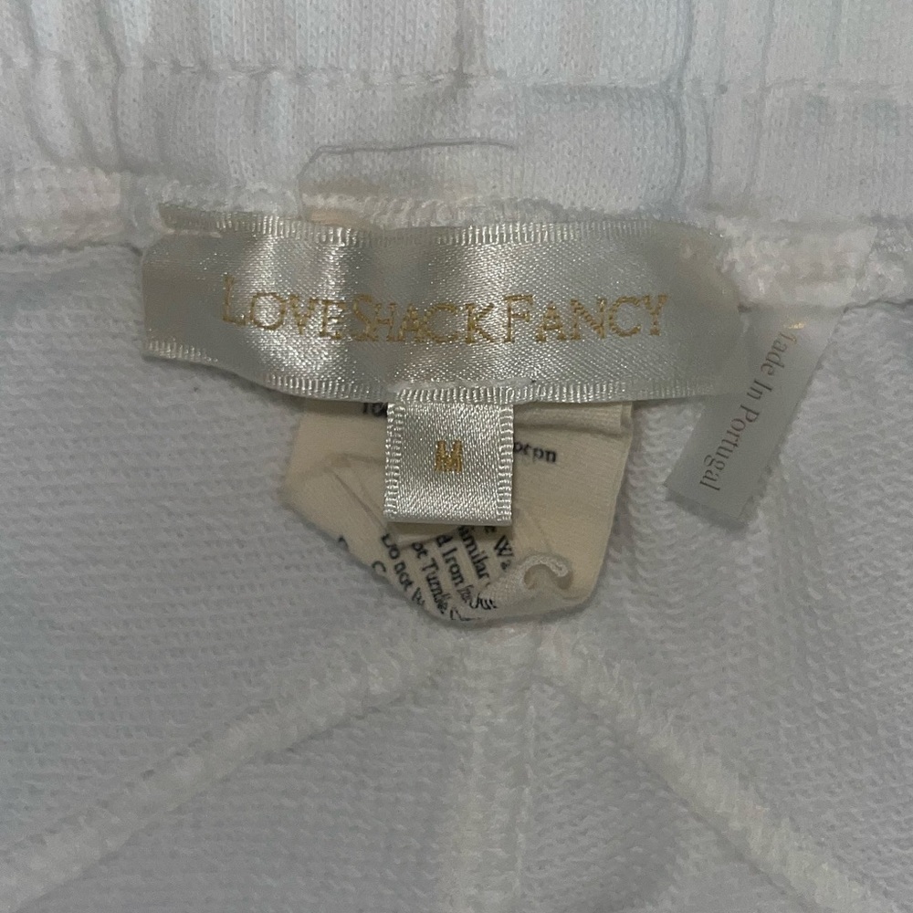 Love Shack Fancy women’s white sweatpants joggers - Picture 3 of 3